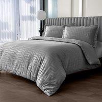 Velosso Satin Style Duvet Cover Pillowcase Set Soft Texture & Easy Care in Charcoal | Size: Single