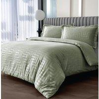 Velosso Satin Style Duvet Cover Pillowcase Set Soft Texture & Easy Care in Light Green | Size: Single