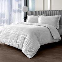 Velosso Satin Style Duvet Cover Pillowcase Set Soft Texture & Easy Care in White | Size: King