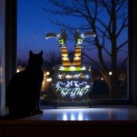 Garden Greatness Witch Legs Cauldron Light Up Window Silhouette in Black | Size: 1 Pack