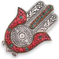 KDMD Red & Green Small Hamsa Incense Holder