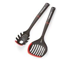 Morphy Richards Pasta Server & Skimmer Utensil Set in Black