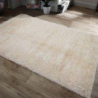 Home Republic Majestic Shaggy Textured Fluffy Rug in Cream | Size: 80 cm x 150 cm