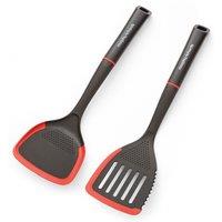 Morphy Richards Slotted & Solid Turner Utensil Utensil Set in Black