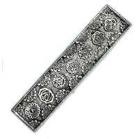KDMD Polished Aluminium Chakra Long Incense Holder 23cm in Silver