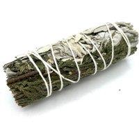 KDMD Smudge Stick - White Sage & Cedar 10cm in Green