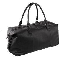 Quadra Men's NuHude Faux Leather Weekender Holdall Bag Pack of 2 in Black