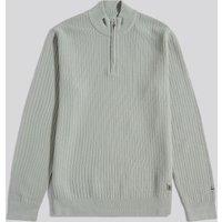 U.S. POLO ASSN. Men's Check Texture Knit Funnel in Olive | Size: Medium