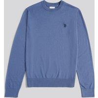 U.S. POLO ASSN. Men's Cotton Crewneck in Indigo | Size: 2XL