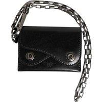 Dolce & Gabbana Men's Leather High-Top Sneakers with Logo Detailing in Black