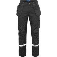 Projob Men's Progression Holster Pocket Work Trousers in Black | Size: 30R