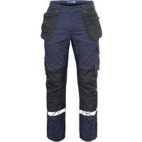 Projob Men's Progression Holster Pocket Work Trousers in Navy | Size: 42R