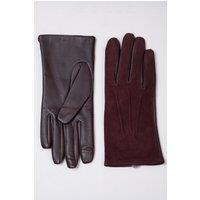 Lakeland Leather Women's 'Hesket' Suede Gloves in Plum | Size: Small