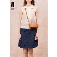 Orla Kiely Women's Babaluna Leather Crossbody - Whipstitch Stem Tan in Brown