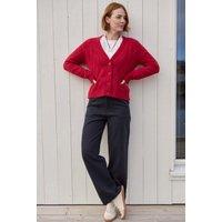 Weird Fish Women's Farida Wide Leg Trouser in Navy | Size: 18