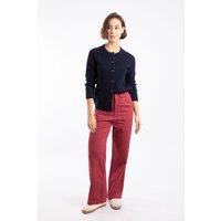 Weird Fish Women's Farida Wide Leg Trouser in Red | Size: 10