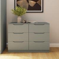 FWStyle Luno Chest Of Drawers 6 Drawer Green Deep Design Sideboard