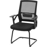 Living and Home Mesh Office Chair with Armrests & Lumbar Support in Black