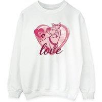 Scooby Doo Women's Love Kisses Sweatshirt in White | Size: 2XL