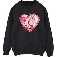 Scooby Doo Women's Love Kisses Sweatshirt in Black | Size: Small