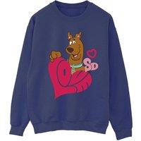 Scooby Doo Women's Love Heart Sweatshirt in Navy | Size: Medium