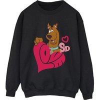 Scooby Doo Women's Love Heart Sweatshirt in Black | Size: Medium