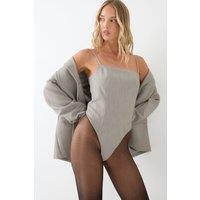 MissPap Women's Premium Tailored Bodysuit in Grey | Size: 8