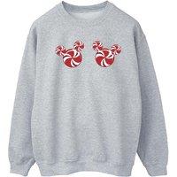 Disney Women's Mickey Mouse Candies Sweatshirt in Grey | Size: 4XL