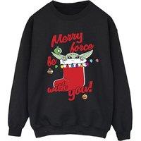 Star Wars Women's Merry Force Be With You Sweatshirt in Black | Size: Small