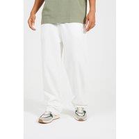 Brave Soul Men's Wide Leg Joggers in Cream | Size: XL