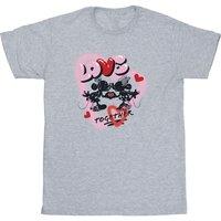 Disney Men's Love Together Mickey & Minnie Mouse T-Shirt in Grey | Size: 4XL