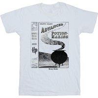Harry Potter Men's Hufflepuff Quidditch Team Captain Cotton T-Shirt in White | Size: XL