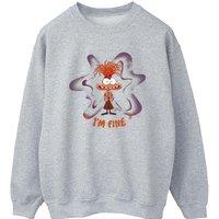 Inside Out Men's Im Fine Sweatshirt in Grey | Size: 2XL