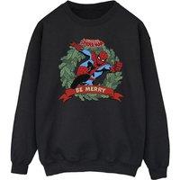 Spider-Man Men's Be Merry Sweatshirt in Black | Size: XL