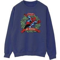 Spider-Man Men's Be Merry Sweatshirt in Navy | Size: XL