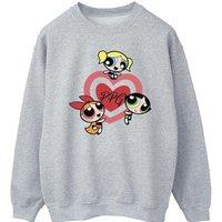 Powerpuff Girls Men's Double Heart Sweatshirt in Grey | Size: Medium
