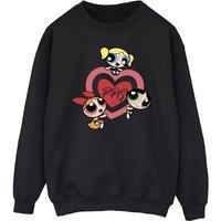 Powerpuff Girls Men's Double Heart Sweatshirt in Black | Size: Small