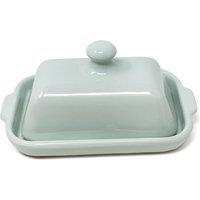 Verano Spanish Ceramics Rustic Pastel Fully Dipped Terracotta Kitchen Dining Butter Dish 20cm L x 13cm W (internal 4.5cm H) | Size: 20 cm L x 13 cm W