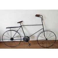 Inspirational Gifting Gents Retro Bicycle Metal Wall Art in Black