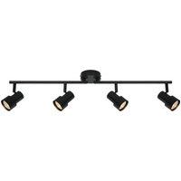 Nordlux Modern Indoor Metal 4 Adjustable Heads Black Mains Powered, IP20