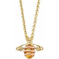 Clogau Women's Nature's Wonder 9ct Solid Gold Honey Bee Pendant with Citrine in Metallics