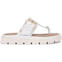 Carvela Women's 'Pavilion T Bar Mule' Leather Flats in White | Size: 6