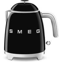Smeg Mini-Kettle & 4-Slice Toaster, 50's Style Retro, Stainless Steel Black