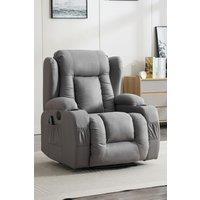 Caesar Grey Technology Fabric Electric Recliner Heat & Massage Chair