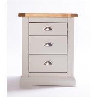 Cabinet Bits Loreo 3 Drawer Bedside Table in Light Grey