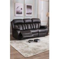 More4Homes Chester 3 Seater Manual High Back Bonded Leather Recliner Sofa in Brown