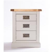 Cabinet Bits Loreo 3 Drawer Bedside Table in Light Grey