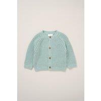 Rock a Bye Baby Boy's Cardigan with Embroidery Back Detail in Blue | Size: 6-12 m