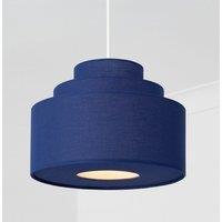 CGC Lighting Selina Tiered Layered Lampshade Navy Fabric