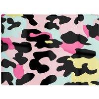 Warren Reed - Designer Colourful Leopard Print Glass Chopping Board in Pink